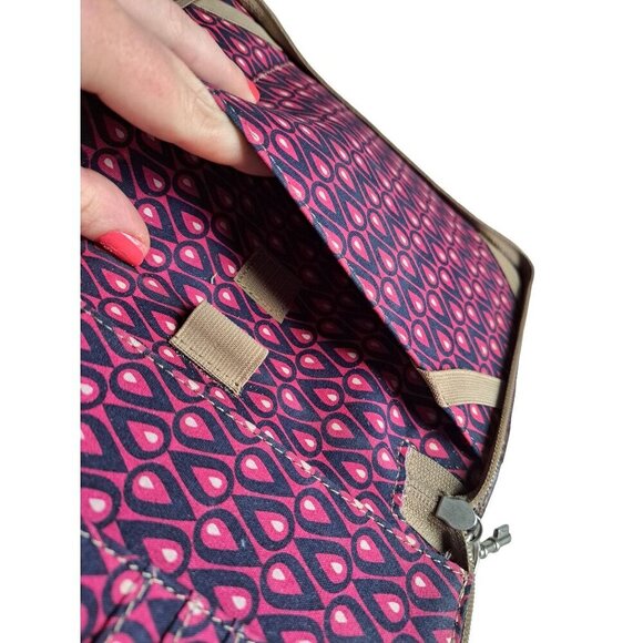 FOSSIL Key Per Tablet Book Kindle Cover/Organizer Canvas Floral Zip Closure - Picture 11 of 12